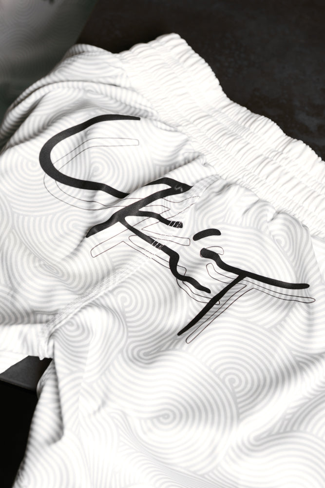 WHITE FLOW HYBRID SHORTS